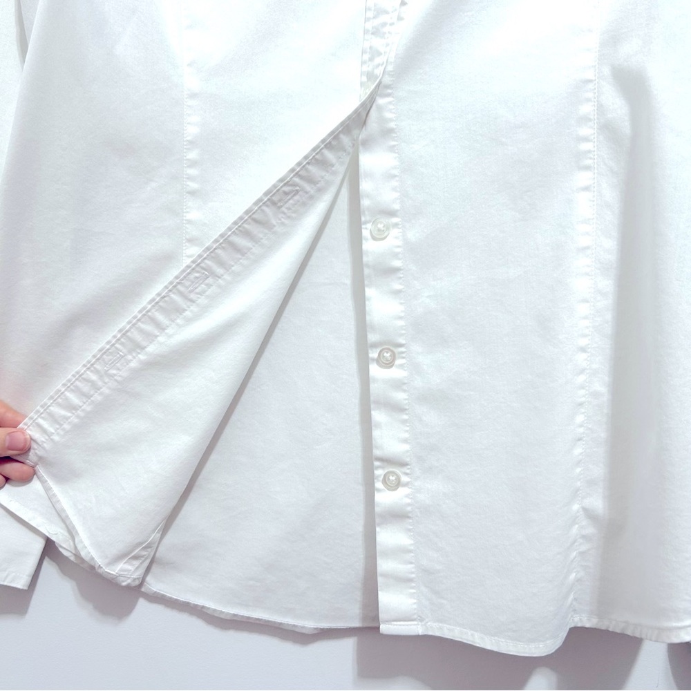 Jennifer & Grace Women’s White Poplin Professional Business Button Down Shirt - Picture 4 of 7
